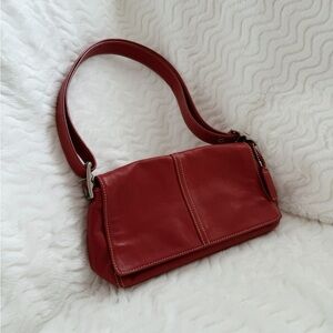 Vintage Coach Red Leather Bag